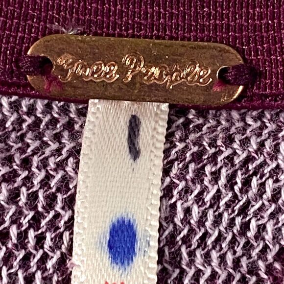 Free People Floral Layered Knit Skirt Large Multicolor Lettuce Hem Stretch Flaws - Picture 15 of 16